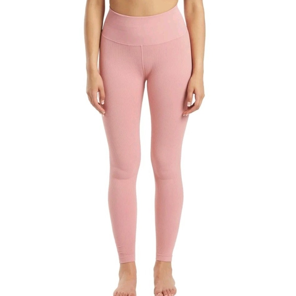 Spiritual Gangster Metta Yoga Leggings Pink M/L Ribbed Gym Athletic Athleisure